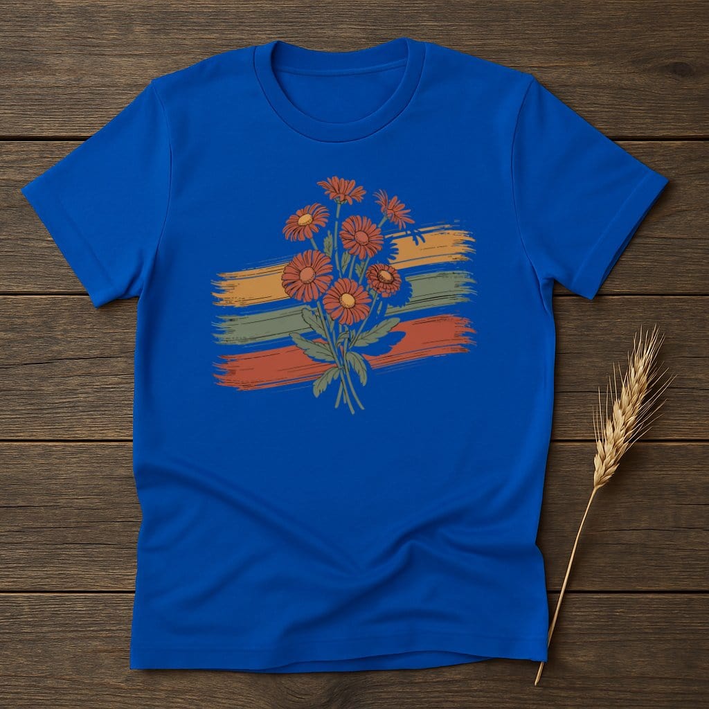 MyDesigns Physical Item S / Royal Floral Brush Strokes T-Shirt