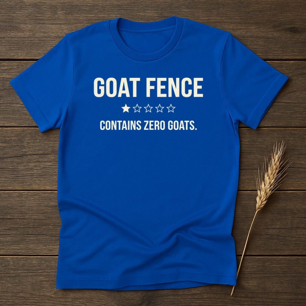 MyDesigns Physical Item S / Royal Goat Fence Rating T-Shirt