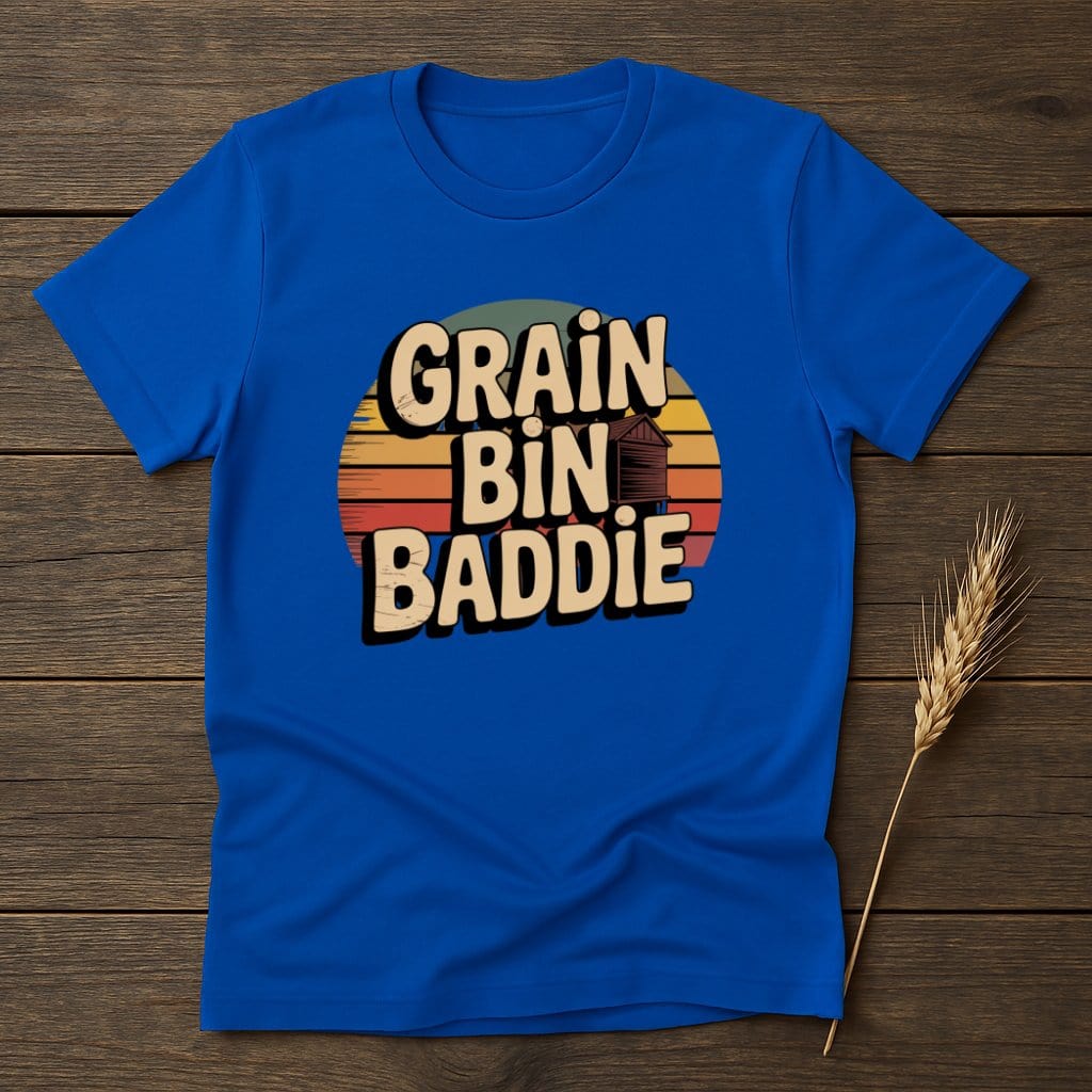 MyDesigns Physical Item S / Royal Grain Bin Baddie Retro T-Shirts