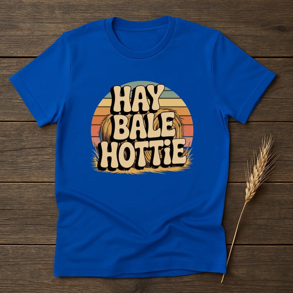 MyDesigns Physical Item S / Royal Hay Bale Hottie Retro T-Shirts