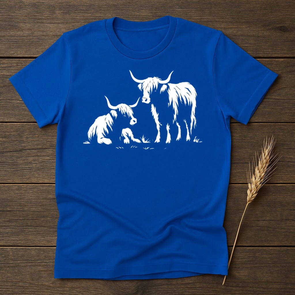MyDesigns Physical Item S / Royal Highland Cows T-Shirt