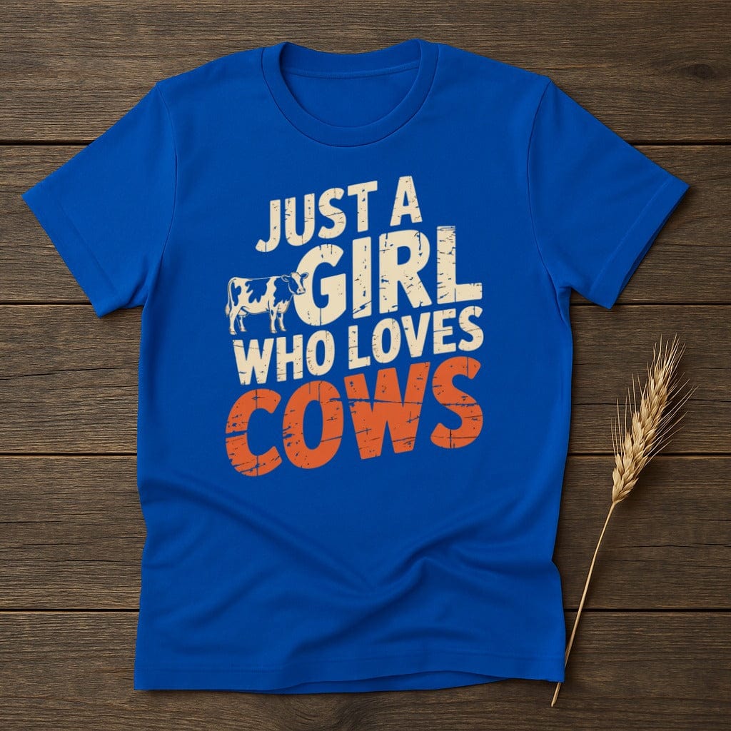 MyDesigns Physical Item S / Royal Just a Girl Who Loves T-Shirt