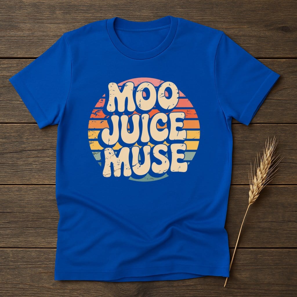 MyDesigns Physical Item S / Royal Moo Juice Muse Retro T-Shirts