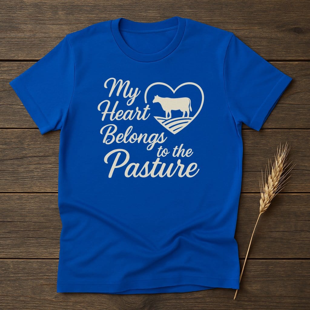 MyDesigns Physical Item S / Royal My Heart Belongs to the Pasture T-Shirt