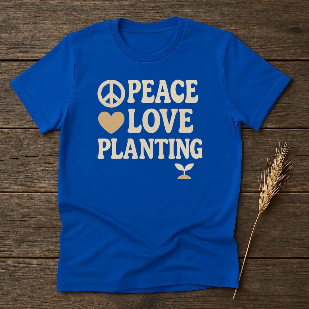 MyDesigns Physical Item S / Royal Peace Love Planting T-Shirt