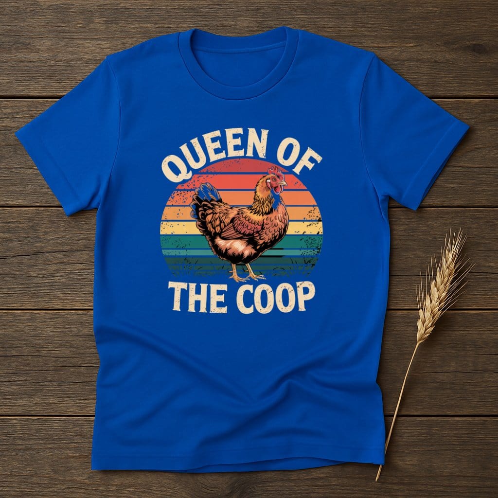 MyDesigns Physical Item S / Royal Queen Of The Coop Retro T-Shirts