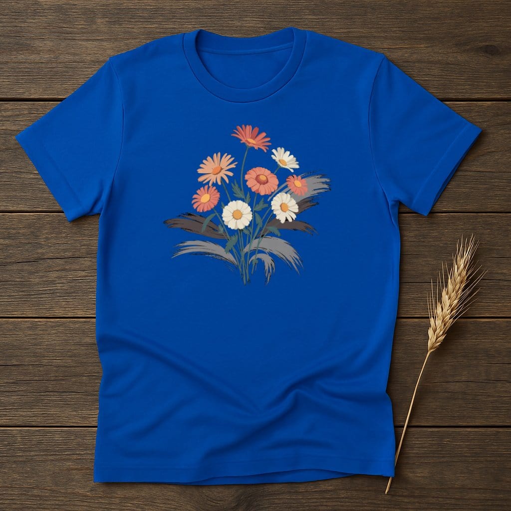 MyDesigns Physical Item S / Royal Retro Floral Bouquet T-Shirt
