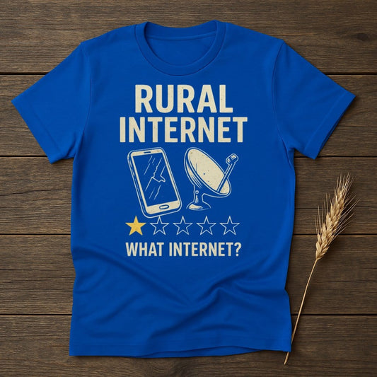 MyDesigns Physical Item S / Royal Rural Internet Review T-Shirt