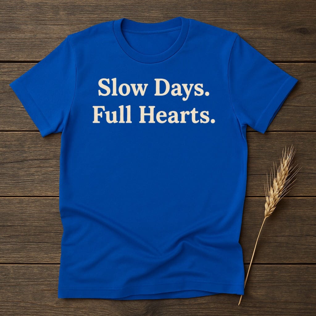 MyDesigns Physical Item S / Royal Slow Days Full Hearts T-Shirt