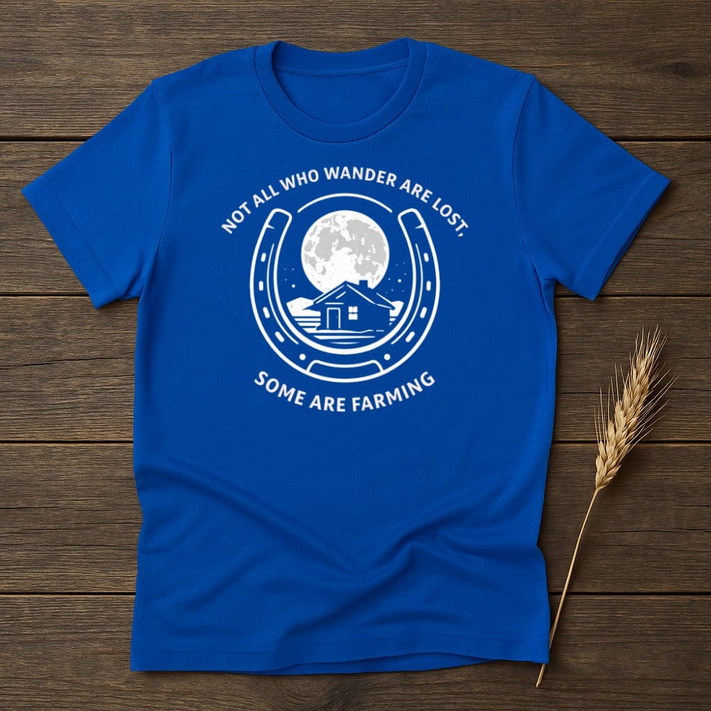 MyDesigns Physical Item S / Royal Some Are Farming T-Shirt