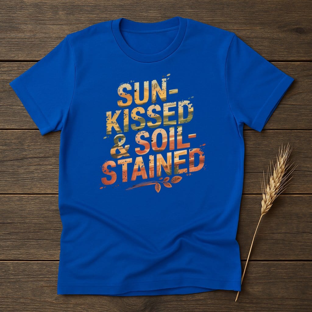 MyDesigns Physical Item S / Royal Sun Kissed And Soil Stained T-Shirt