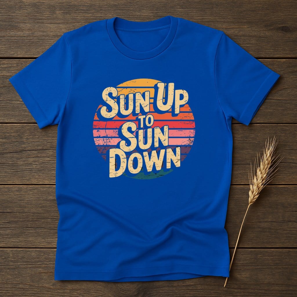 MyDesigns Physical Item S / Royal Sun Up To Sun Down Retro T-Shirts