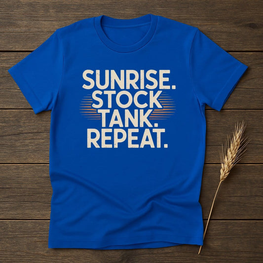 MyDesigns Physical Item S / Royal Sunrise Stock Tank Repeat T-Shirt