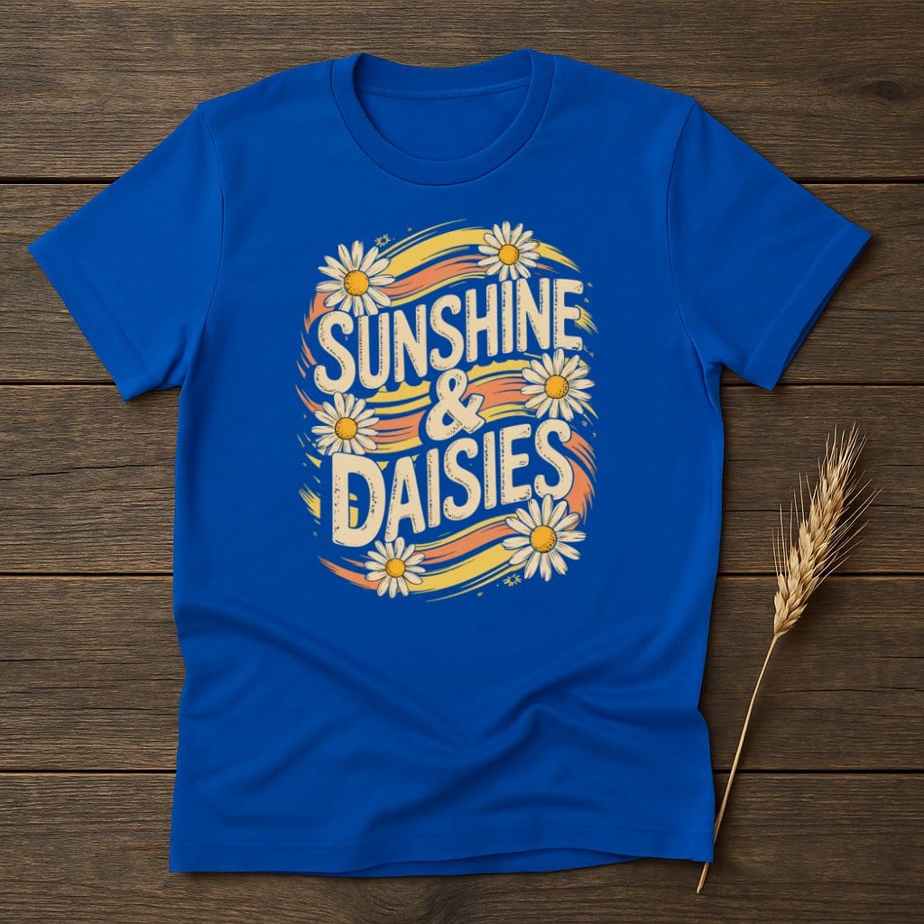 MyDesigns Physical Item S / Royal Sunshine and Daisies T-Shirt