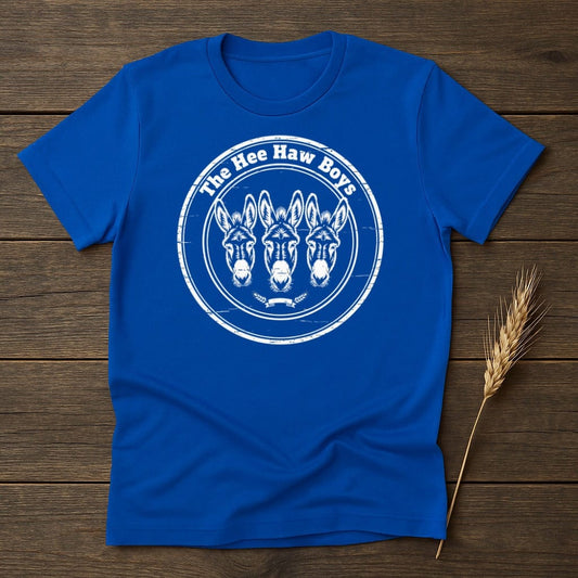 MyDesigns Physical Item S / Royal The Hee Haw Boys Three Donkeys Logo T-Shirt