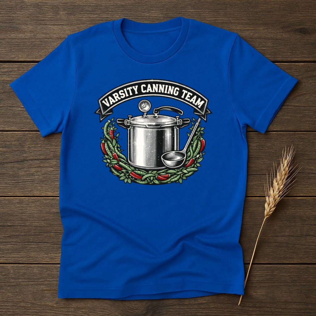 MyDesigns Physical Item S / Royal Varsity Canning Team T-Shirt