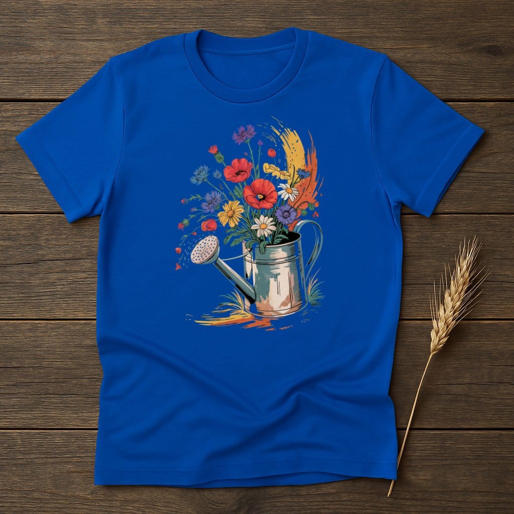 MyDesigns Physical Item S / Royal Watering Can With Flowers T-Shirt
