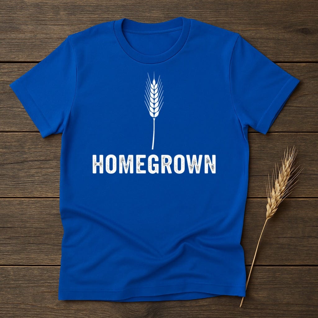 MyDesigns Physical Item S / Royal White Homegrown Wheat Grain T-Shirt