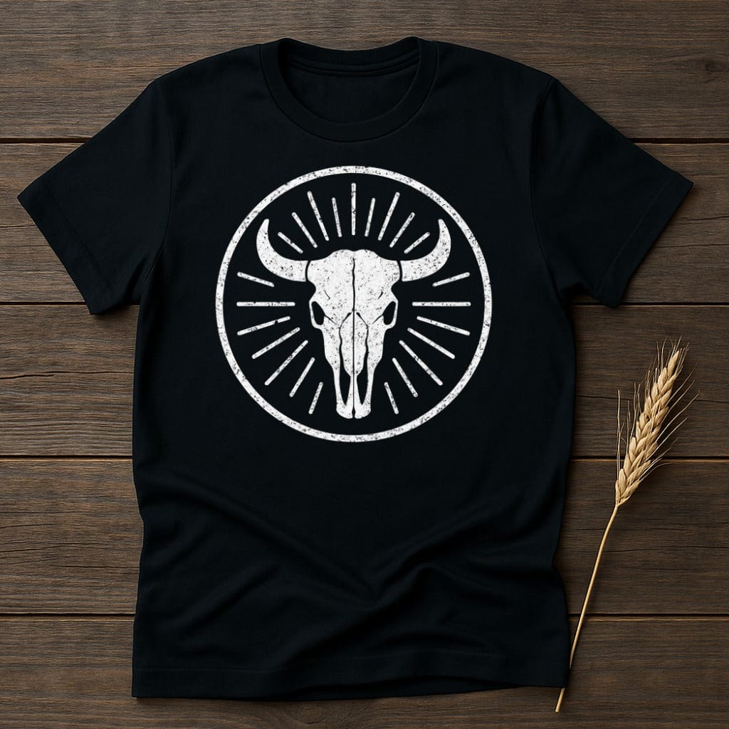 MyDesigns Silhouette Shirt S / Black Bull Skull T-Shirt