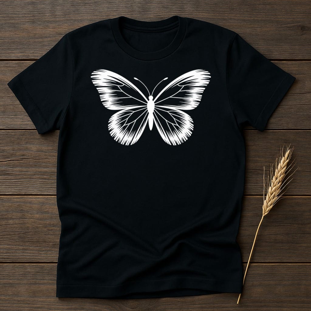 MyDesigns Silhouette Shirt S / Black Butterfly Silhouette T-Shirt