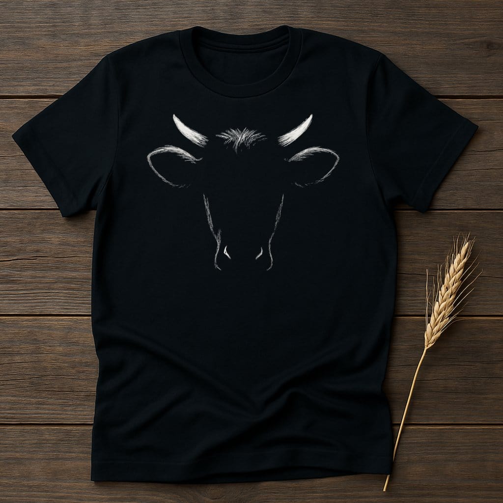 MyDesigns Silhouette Shirt S / Black Cow Face T-Shirts