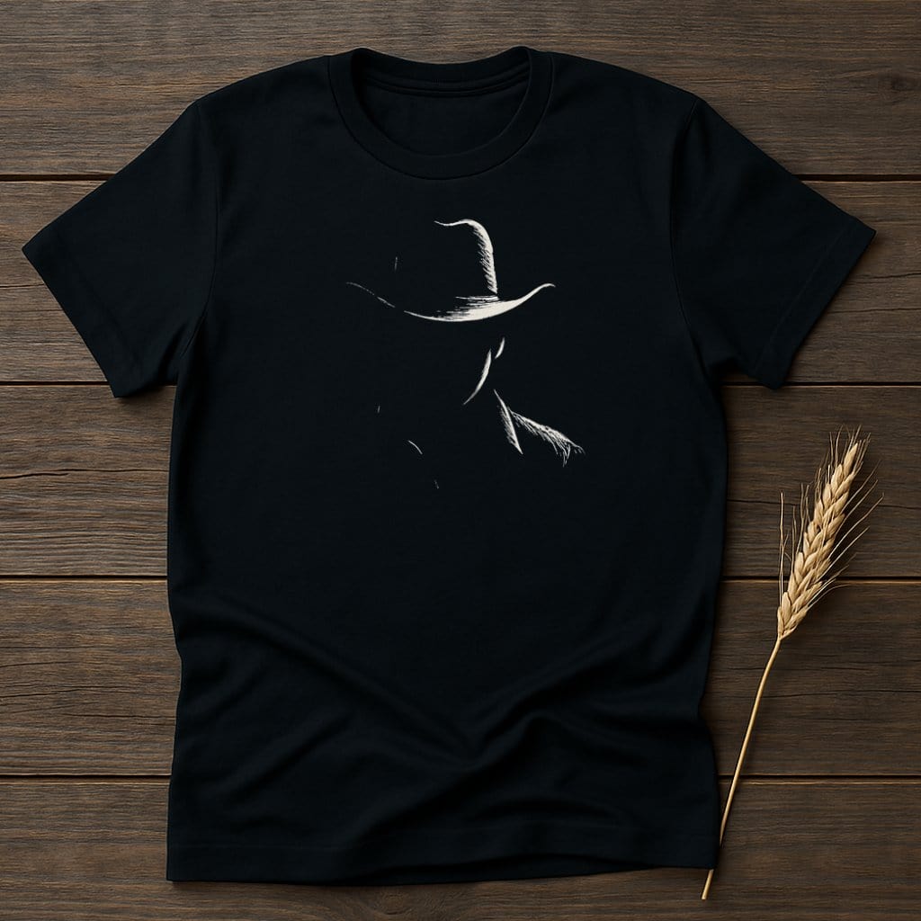 MyDesigns Silhouette Shirt S / Black Cowboy T-Shirts