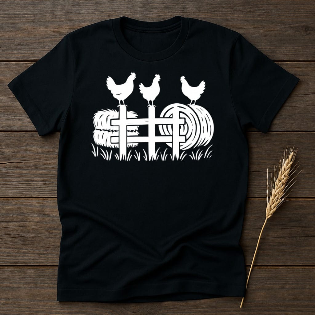MyDesigns Silhouette Shirt S / Black Three Chickens T-Shirt
