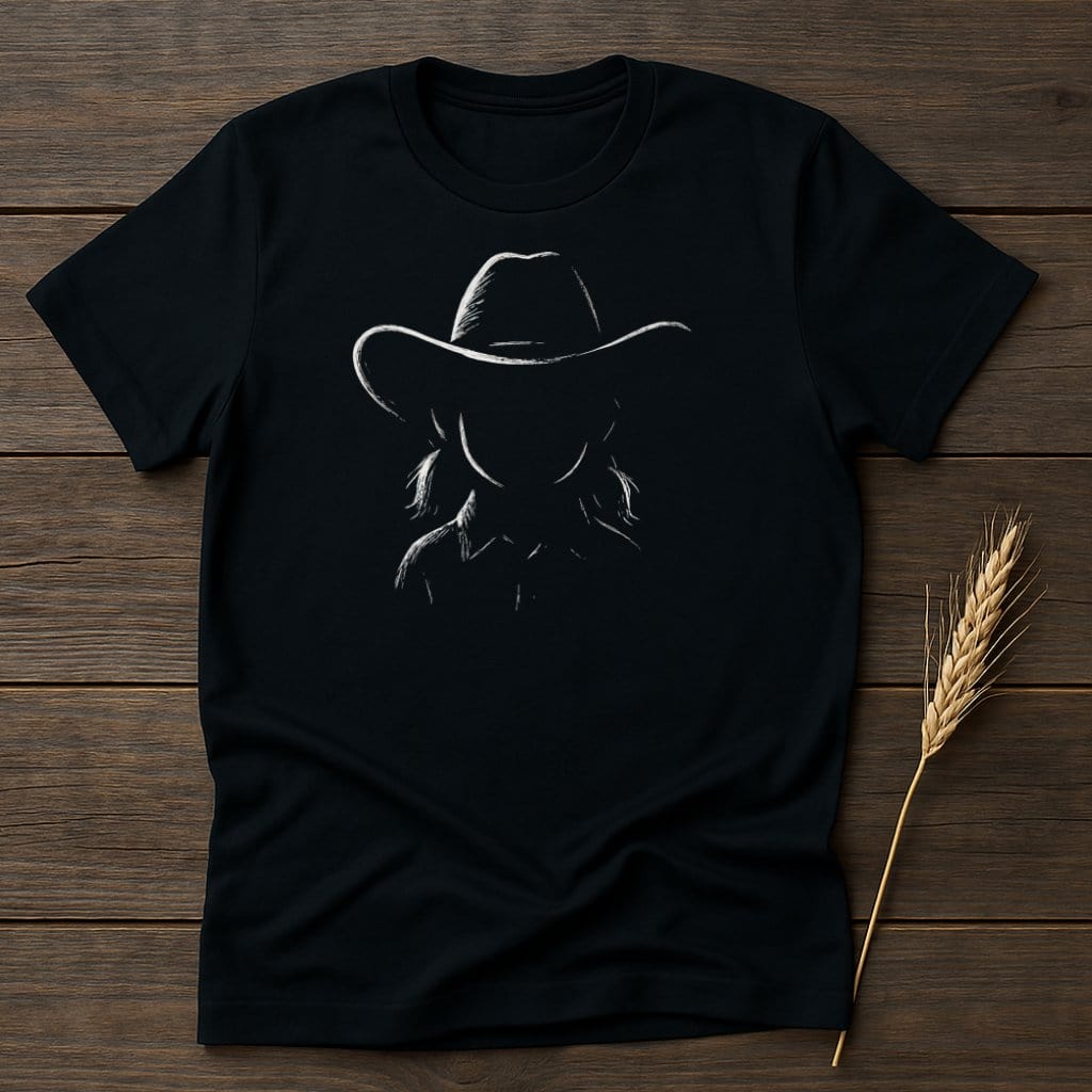 MyDesigns Silhouette Shirt S / Black Young Cowgirl T-Shirts
