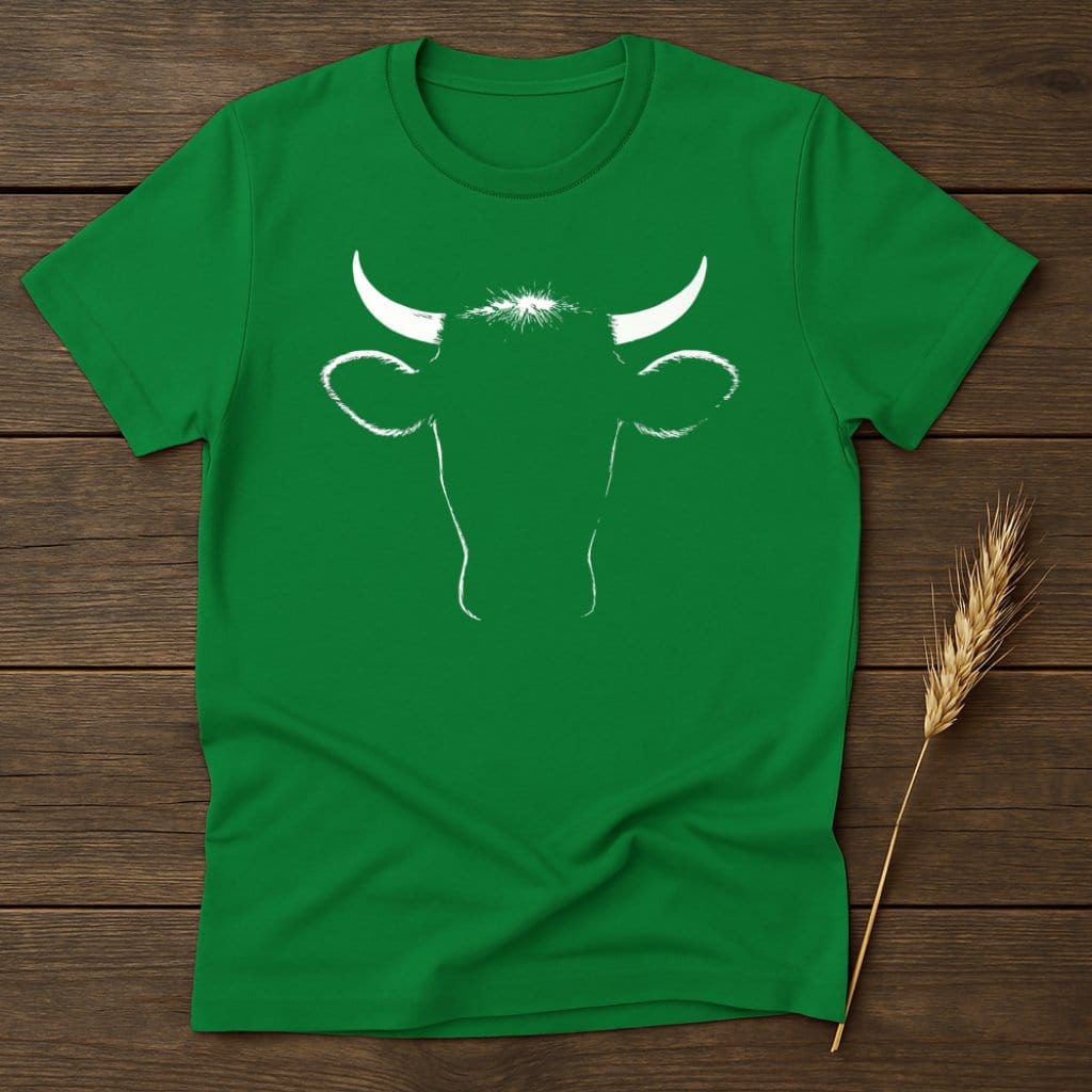 MyDesigns Silhouette Shirt S / Irish Green Bull Face T-Shirts