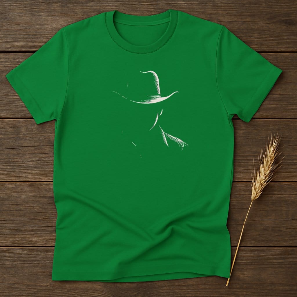 MyDesigns Silhouette Shirt S / Irish Green Cowboy T-Shirts