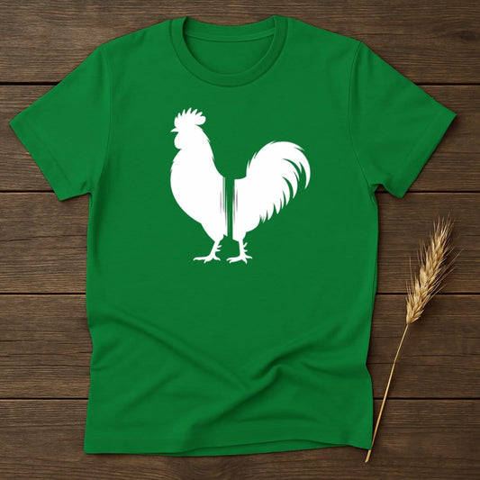 MyDesigns Silhouette Shirt S / Irish Green White Rooster T-Shirts