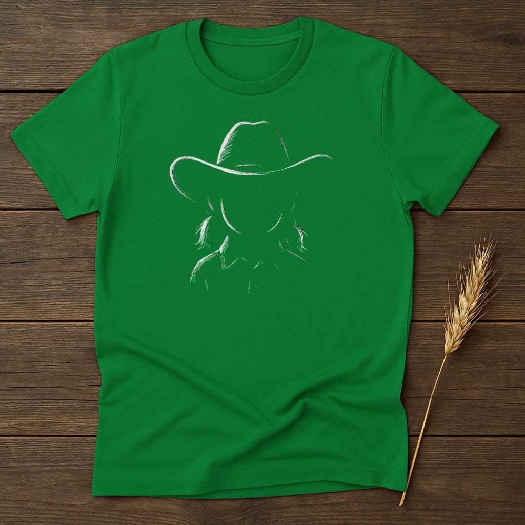 MyDesigns Silhouette Shirt S / Irish Green Young Cowgirl T-Shirts