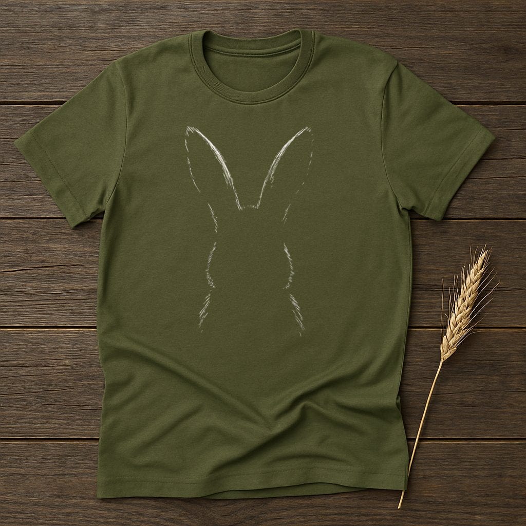 MyDesigns Silhouette Shirt S / Military Green Bunny T-Shirts