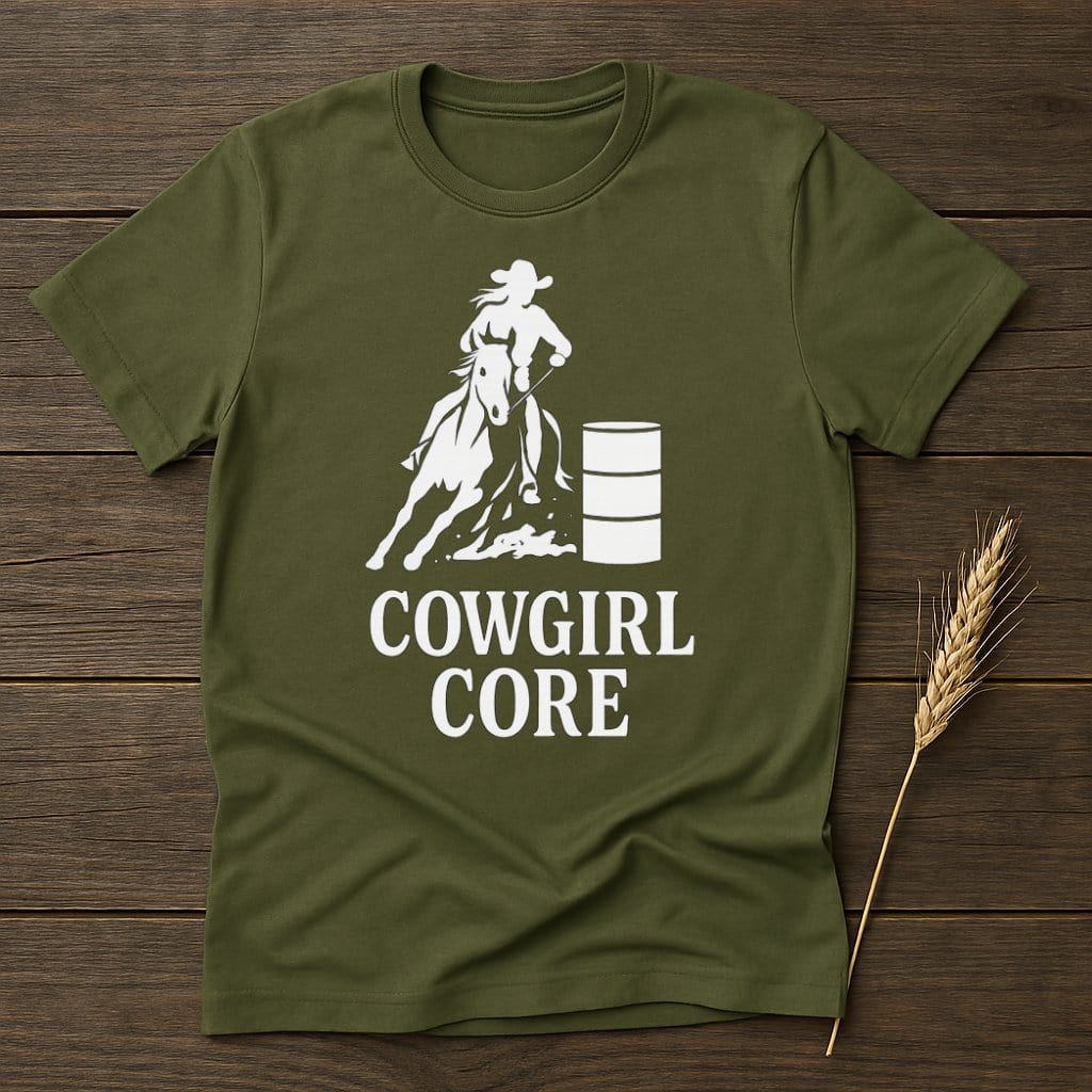 MyDesigns Silhouette Shirt S / Military Green Cowgirl Core T-Shirts