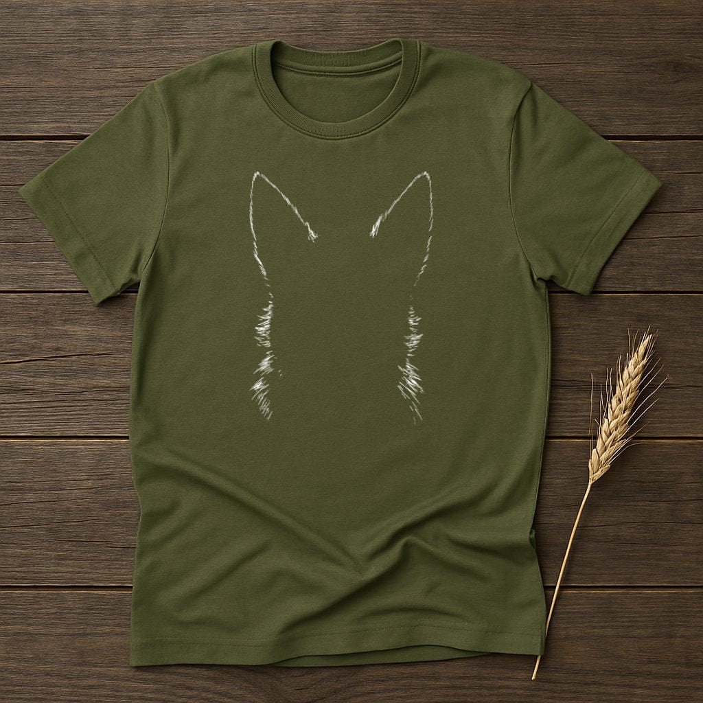MyDesigns Silhouette Shirt S / Military Green Farm Dog T-Shirts