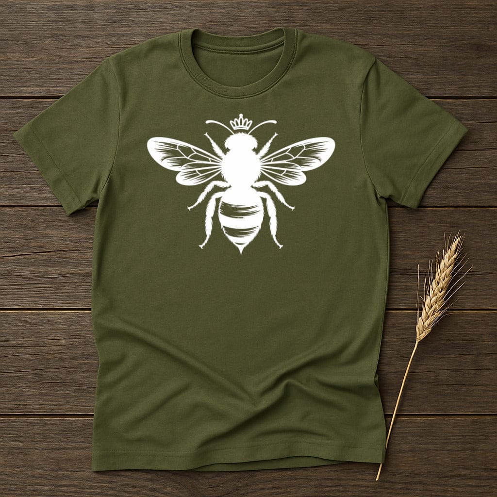 MyDesigns Silhouette Shirt S / Military Green Queen Bee Crown T-Shirt