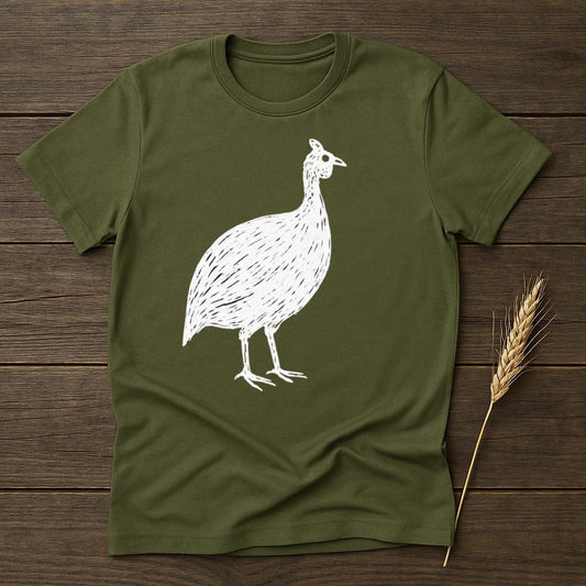 MyDesigns Silhouette Shirt S / Military Green Sketch Guinea T-Shirt