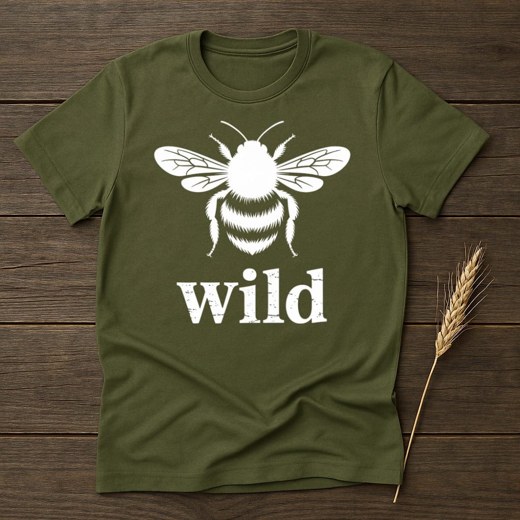 MyDesigns Silhouette Shirt S / Military Green Wild Honeybee T-Shirt