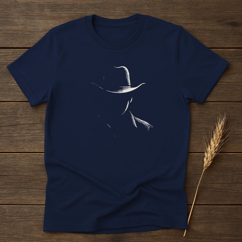 MyDesigns Silhouette Shirt S / Navy Cowboy T-Shirts