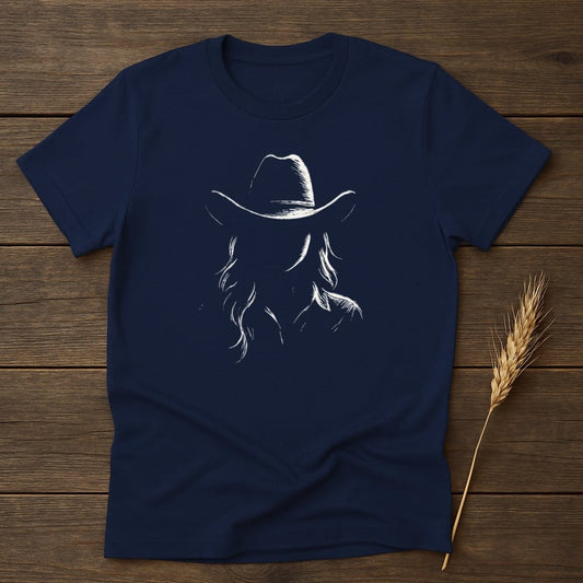 MyDesigns Silhouette Shirt S / Navy Cowgirl T-Shirts