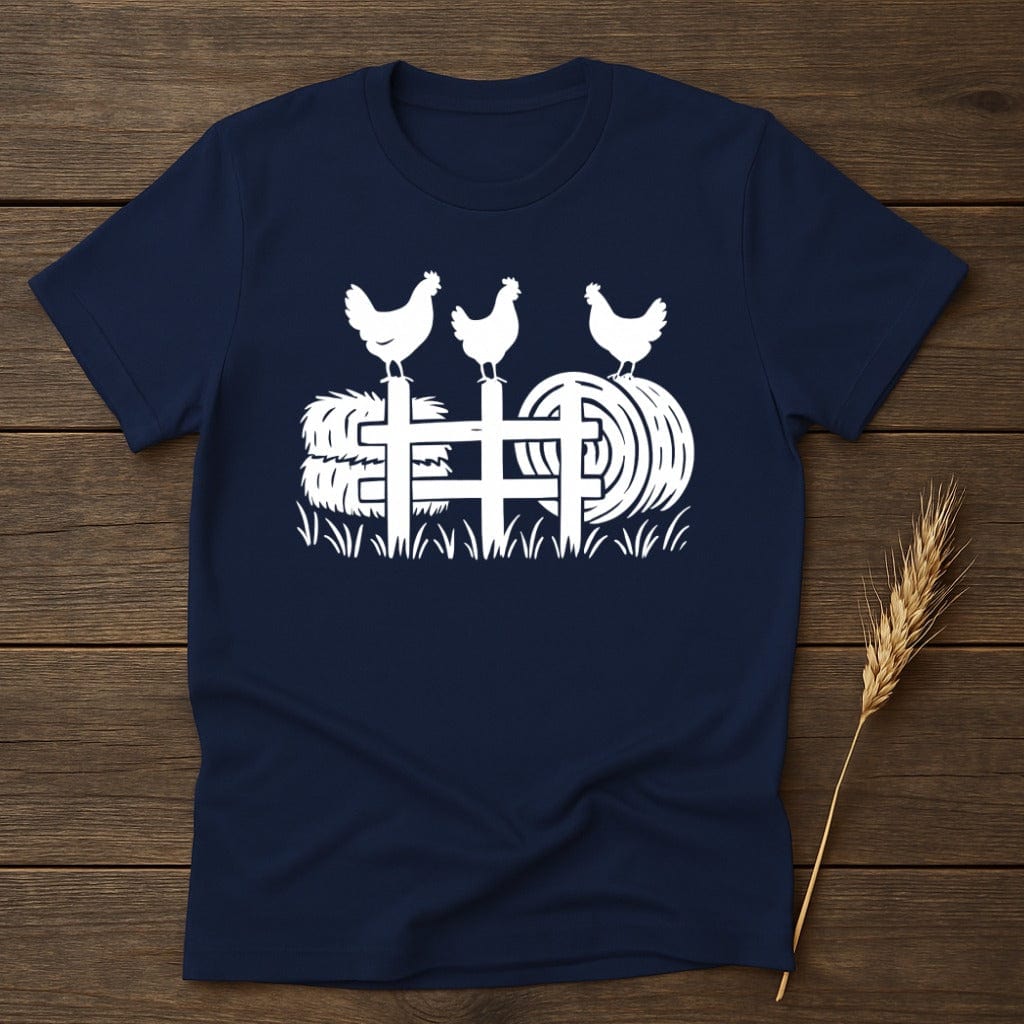 MyDesigns Silhouette Shirt S / Navy Three Chickens T-Shirt
