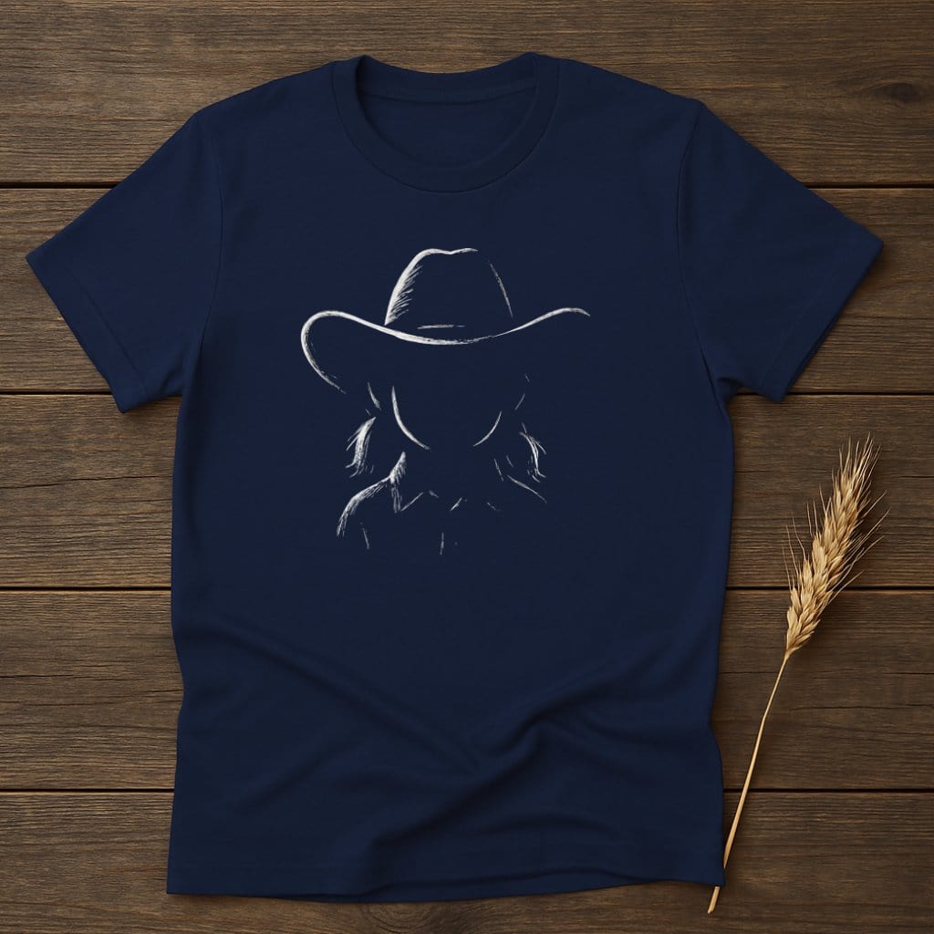 MyDesigns Silhouette Shirt S / Navy Young Cowgirl T-Shirts