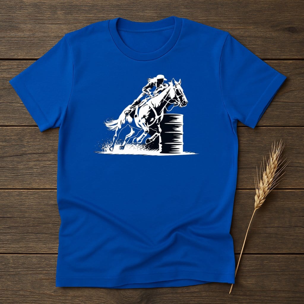 MyDesigns Silhouette Shirt S / Royal Barrel Racing Horse and Rider T-Shirts