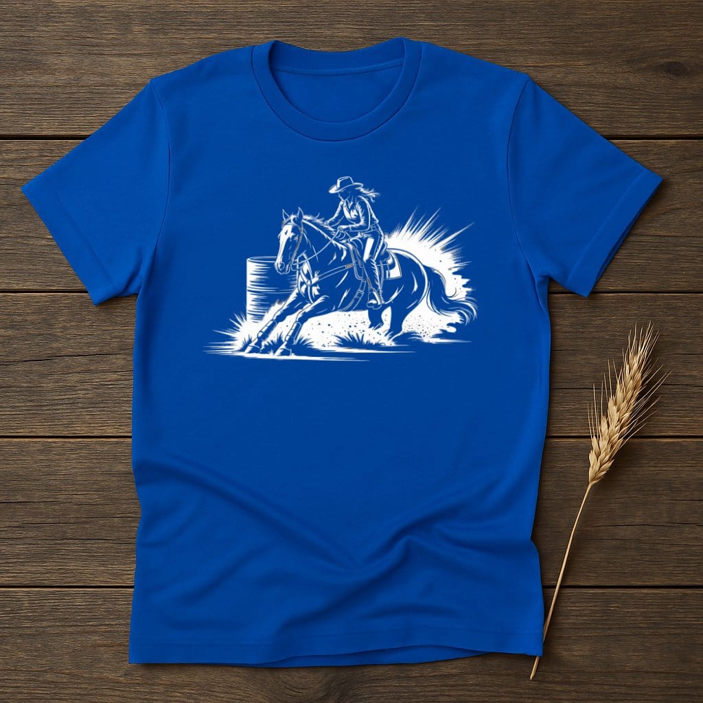 MyDesigns Silhouette Shirt S / Royal Barrel Racing Western Rider T-Shirts