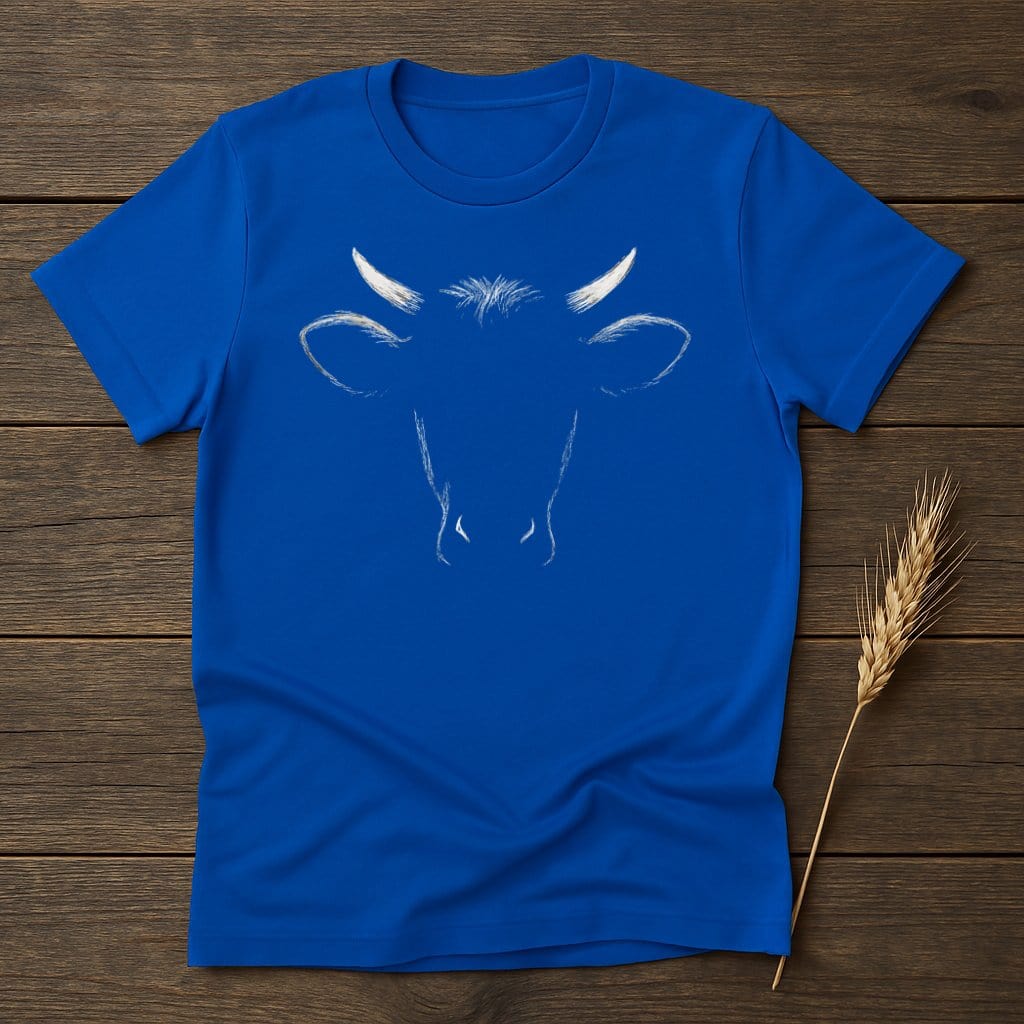 MyDesigns Silhouette Shirt S / Royal Cow Face T-Shirts