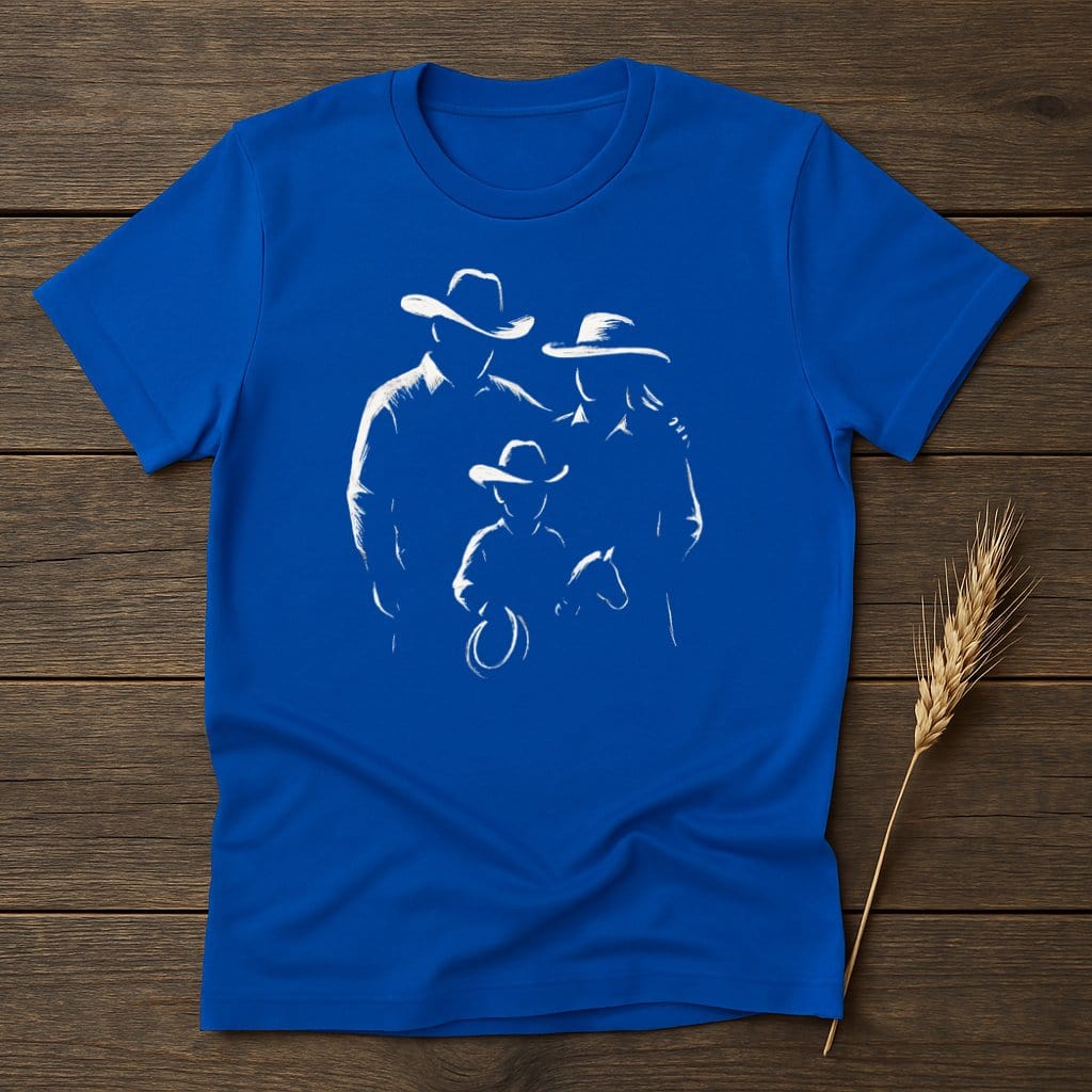 MyDesigns Silhouette Shirt S / Royal Cowboy Family T-Shirts