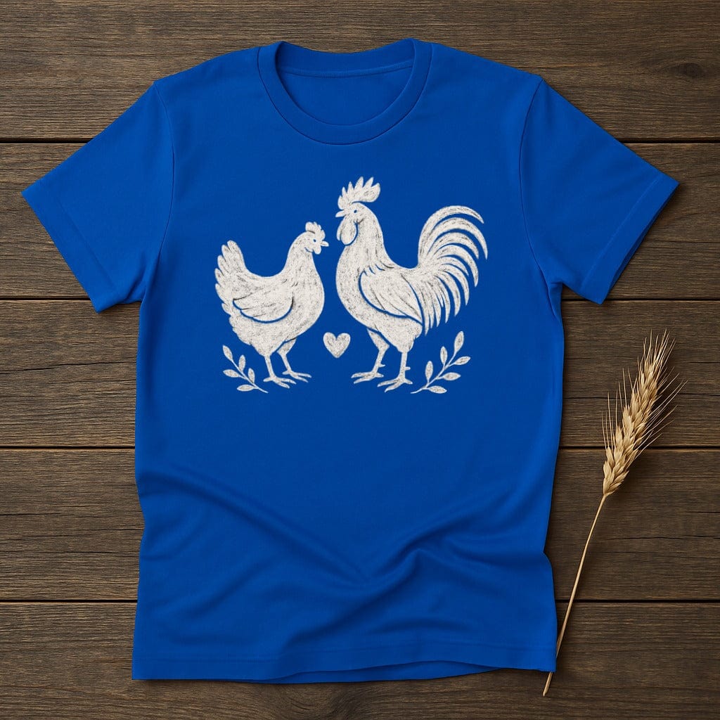 MyDesigns Silhouette Shirt S / Royal Rooster Hen T-Shirt