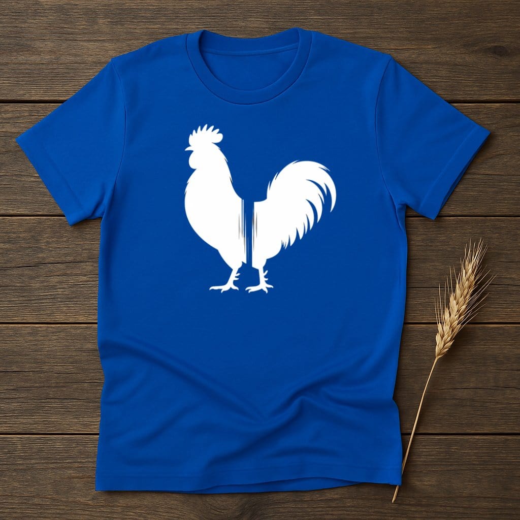 MyDesigns Silhouette Shirt S / Royal White Rooster T-Shirts