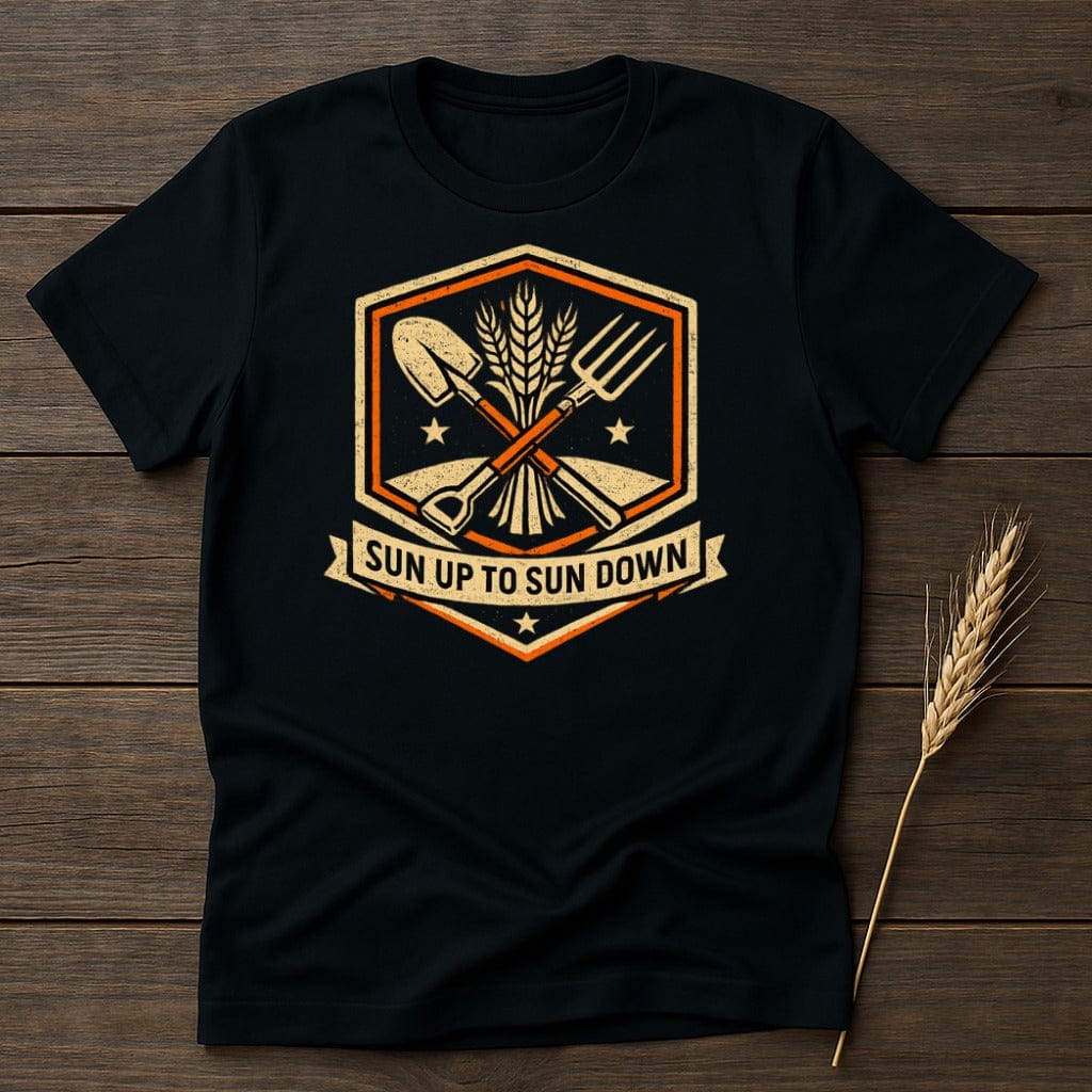 MyDesigns T-Shirt S / Black Agriculture Farming Sun T-Shirt