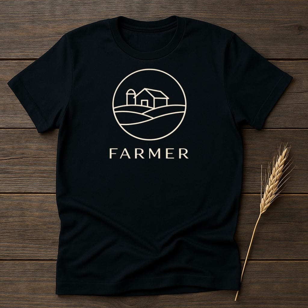 MyDesigns T-Shirt S / Black Minimal Farmer Logo T-Shirt
